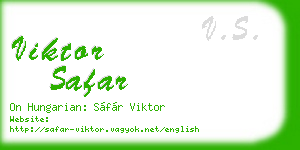 viktor safar business card
